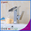 Fyeer Bathrooom Uncovered Waterfall Single Handle Chrome Basin Faucet Mixer Tap